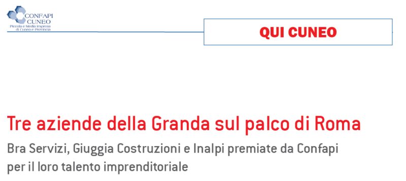 Tre aziende della Granda sul palco di Roma