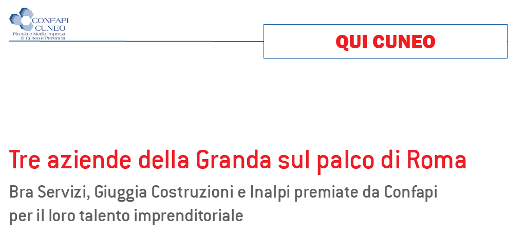 Tre aziende della Granda sul palco di Roma