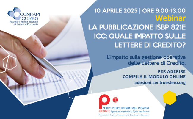 La pubblicazione ISBP 821E ICC: quale impatto sulle Lettere di Credito?